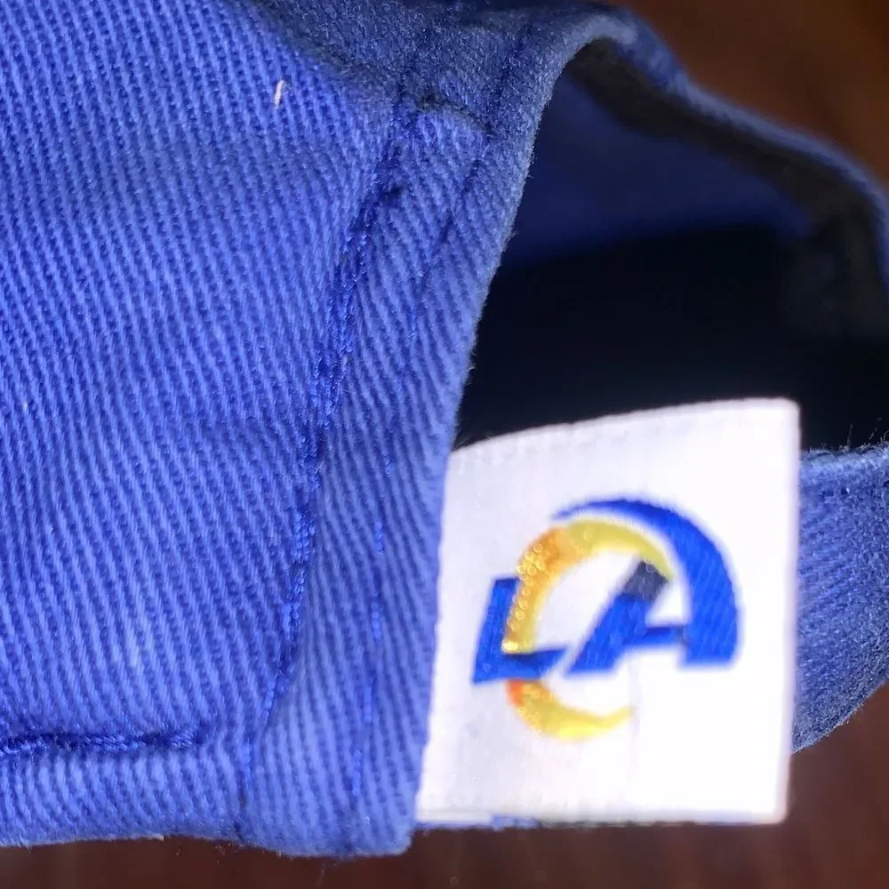 Blue new era Los Angeles Rams Cap with Yellow Logo